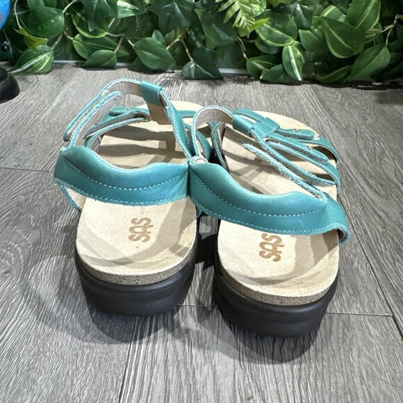 SAS Sorrento Naples Sandals Turquoise Leather Women's Size 9 R7392267 - Picture 5 of 8
